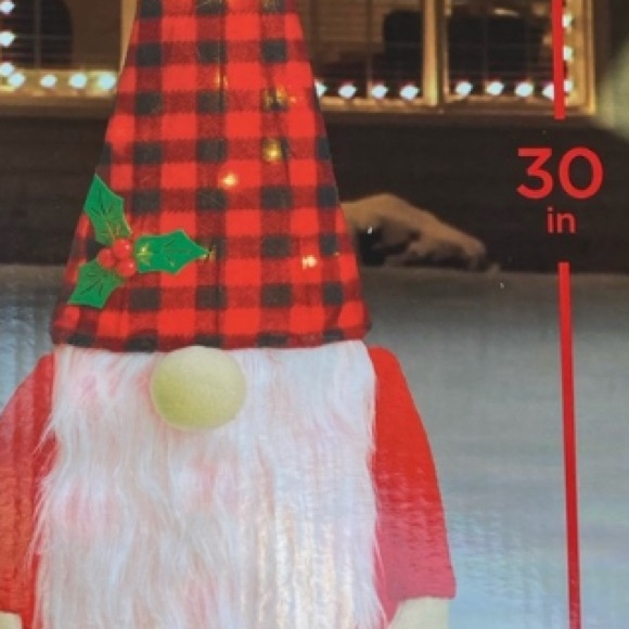FLASH SALE🎄30” Gnome NIB Holiday Christmas Light Up - Picture 2 of 4